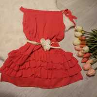 różowa sukienka r.128
