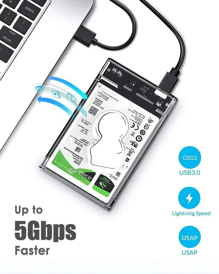 Корпус жёсткого диска HDD, SSD USB 3.0 на SATA lll внешний карман