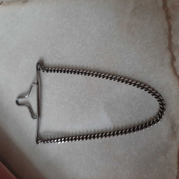 Unikat. W.Kruk srebrny naszyjnik/ozdoba do krawata