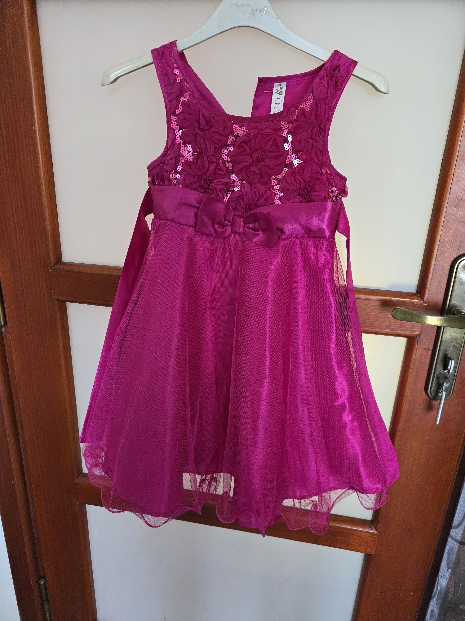 Nowa sukienka wizytowa dziewczęca rozmiar 116 tiul cekiny