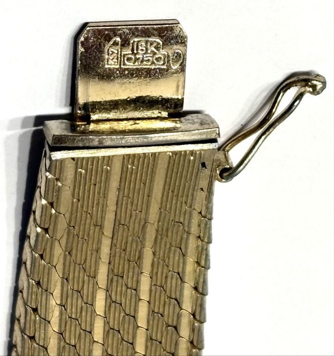 Fantastica larga bracelete vintage com plaqué de ouro 750 -contrastada