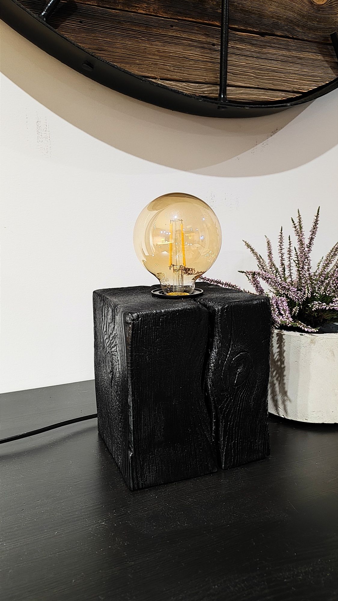 Lampka nocna, lampa , loft ręcznie robiona