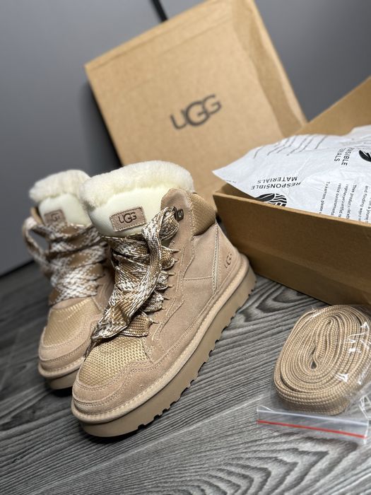 Замшеві кросівки UGG Highmel кеди угг уггі зимові кеди з хутром