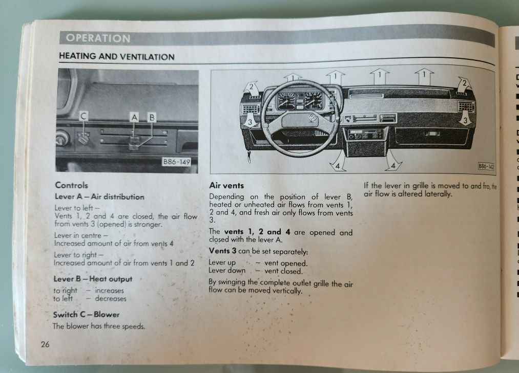 Manual de instruções Vw Pólo 86C