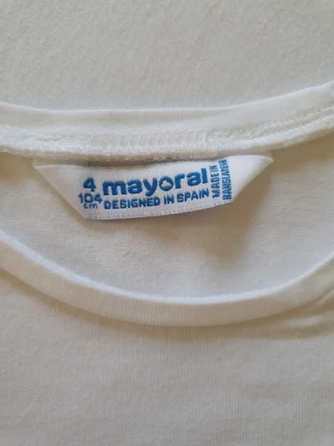 NEXT Mayoral r. 104 cm Komplet w groszki spodenki dresowe i t-shirt