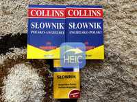 Collins słownik polsko-angielski angielsko-polski dwa tomy + gratis