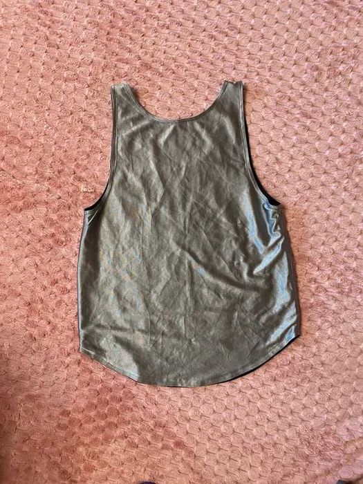 M 38 Tank Top bluzka na ramiączkach bez rękawów Rave Techno silver