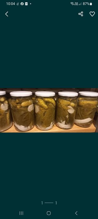 Ogórki kiszone z liściem