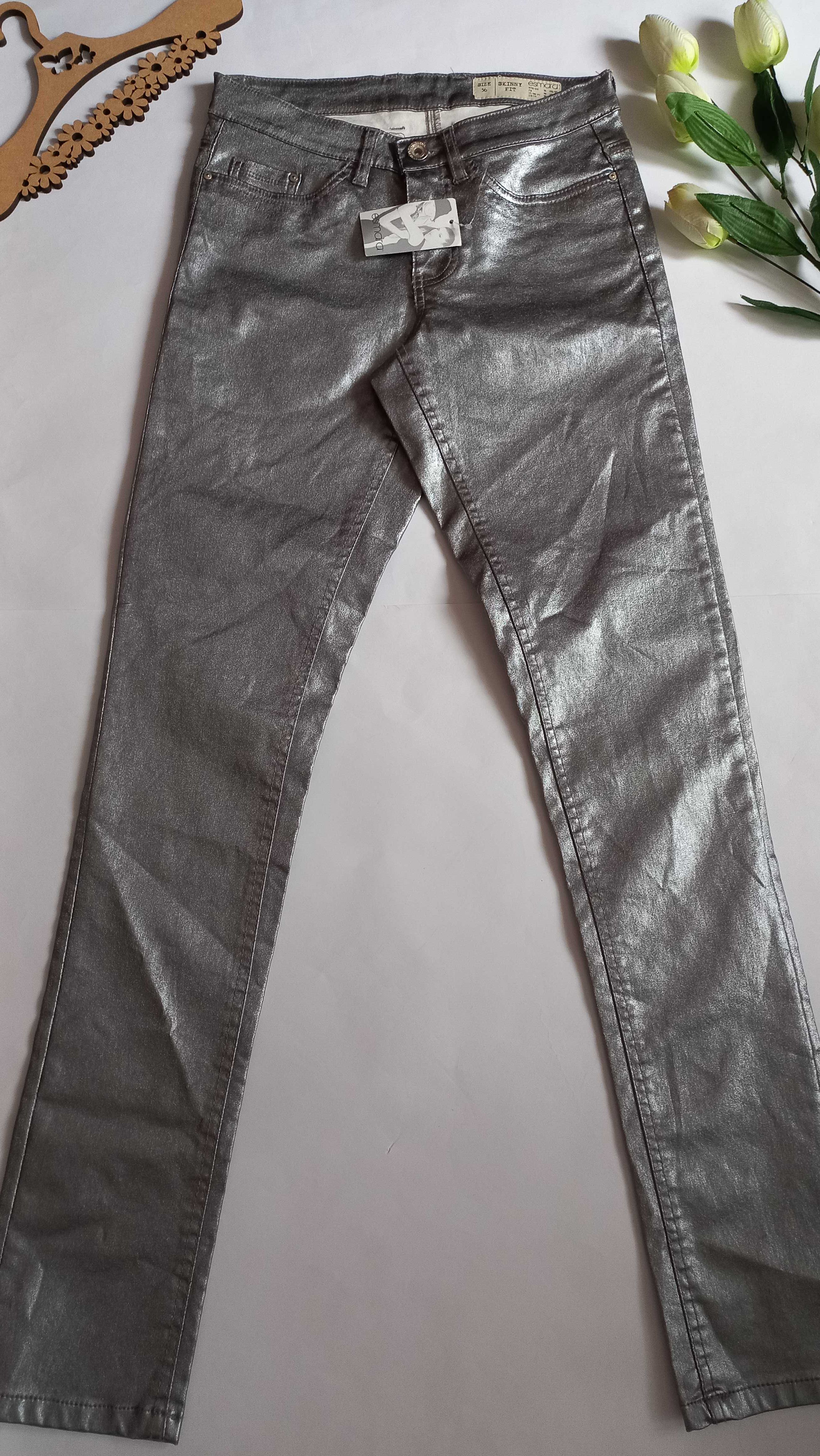 Срібні джинси нові легінси 46 розмір 28/32