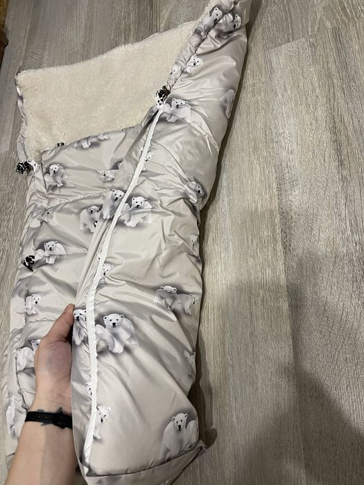 Конверт зимовий дитячий для немовлят в коляску прогулянковий на хутрі