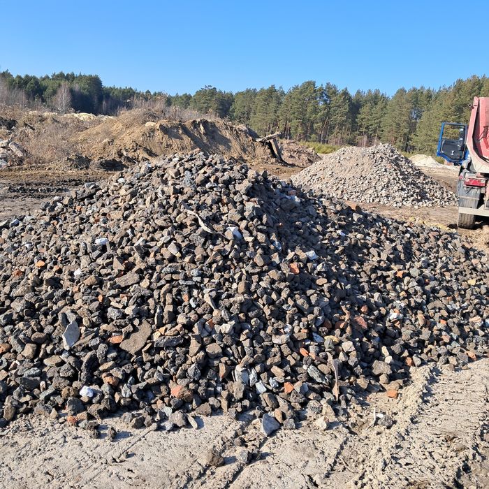 Gruz kruszony na podjazd podniesienie terenu