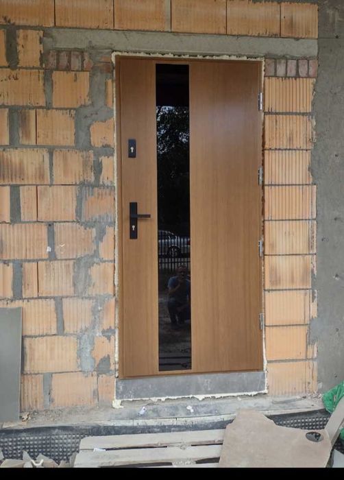 drzwi zewnętrzne drewniane, Nowe, OKAZYJNA CENA, drzwi od ręki, 78 mm