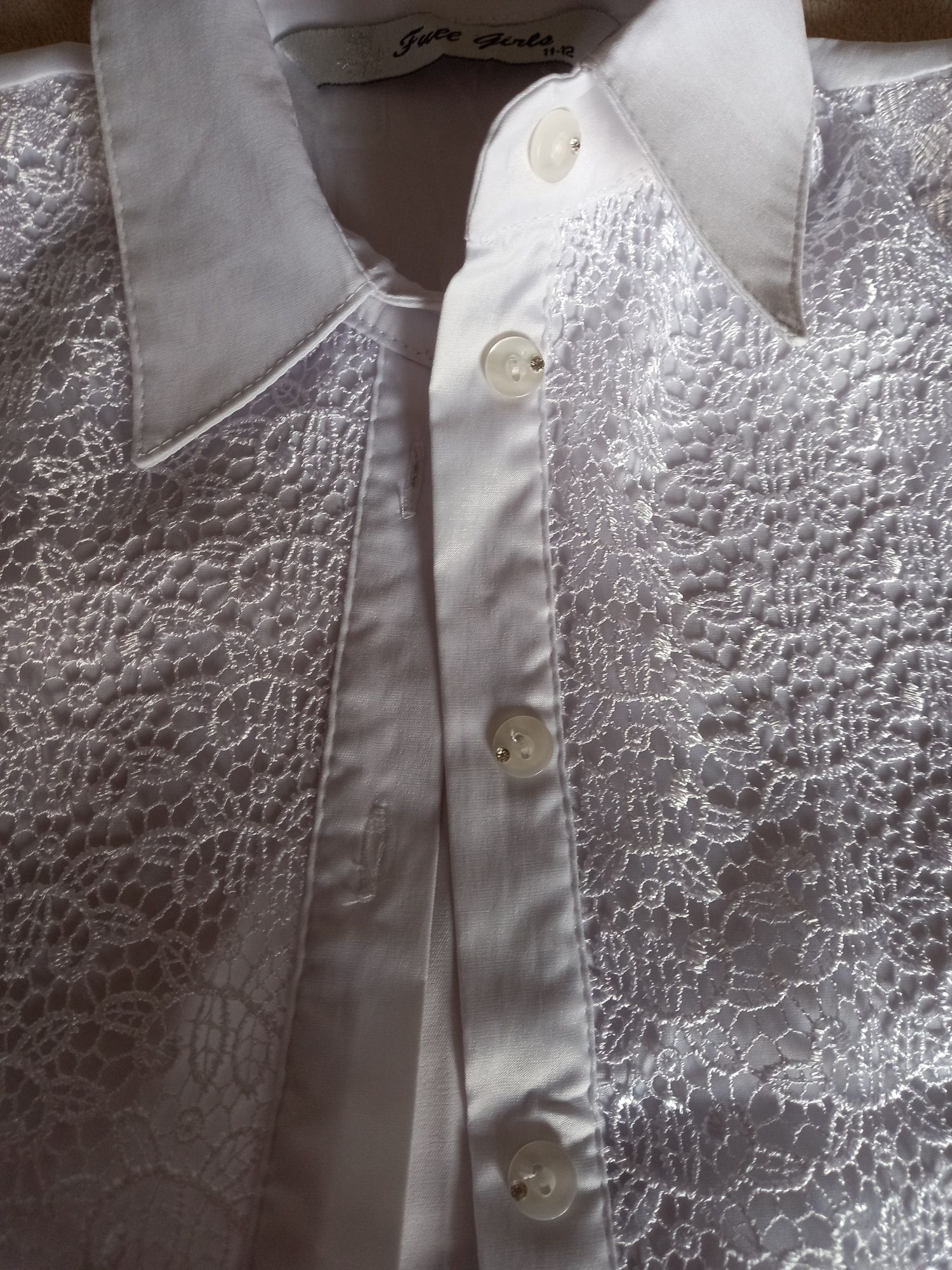 Новая нарядная белая блузка/рубашка р. 152