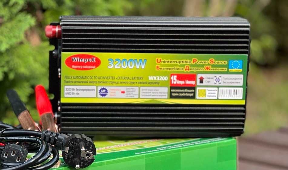 Преобразователь 12-220v 3200w с подзарядкой аккумулятора. Инвертор