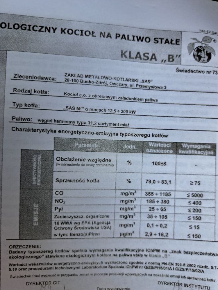 Kocioł/piec na paliwo stałe SAS MI