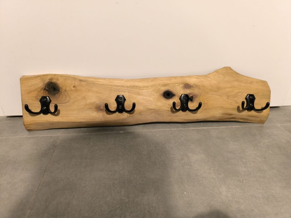 Drewniany wieszak na ubrania / ręczniki – styl rustykalny, ręcznie rob