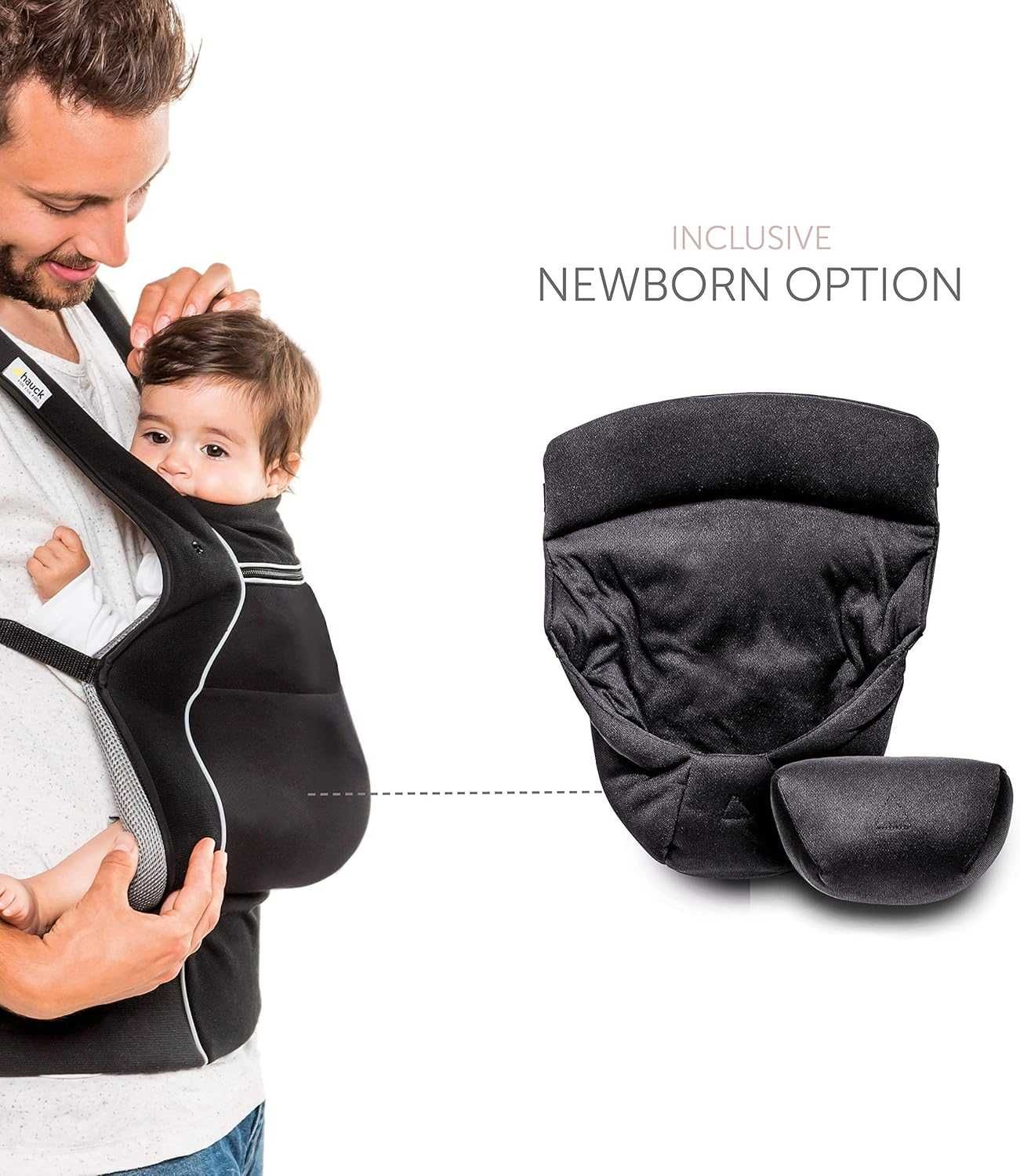 Hauck Close to Me, ergonomiczne nosidełko dla noworodka DO 12 KG NOWE