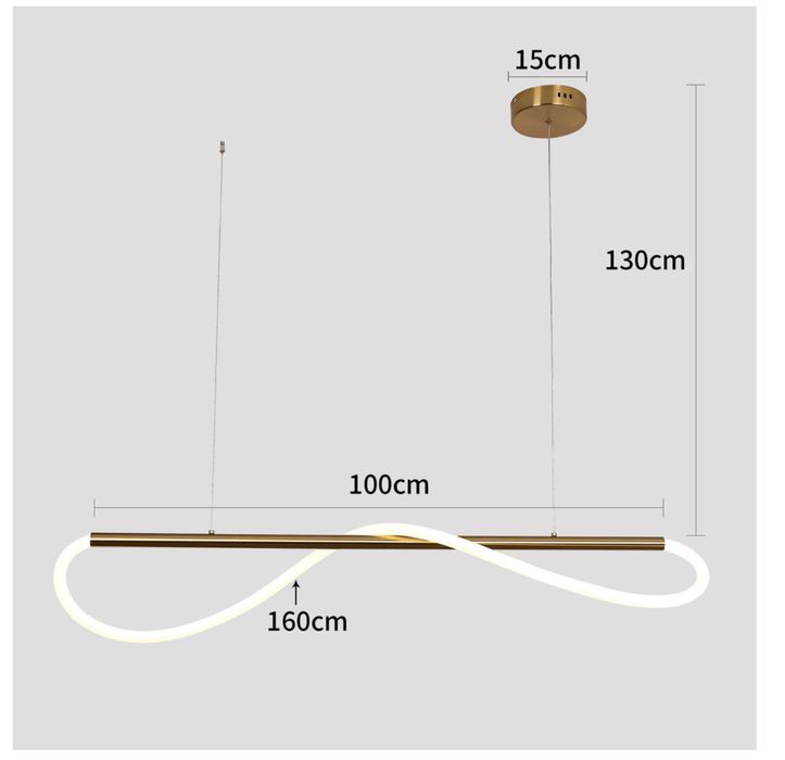 Wisząca lampa Meleca LP-2345/1P S Light Prestige LED 24W 4000K złota