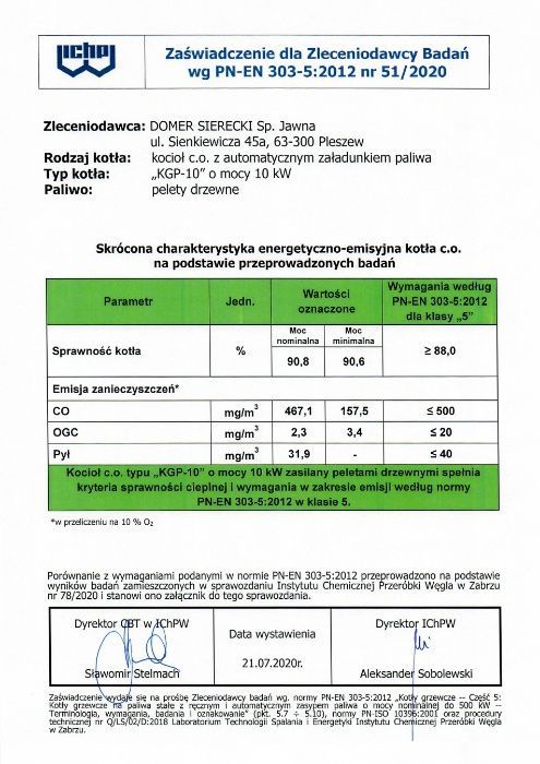 Kocioł CO 10 kW – Pellet Piec V klasa dotacja automatyczne rozpalanie