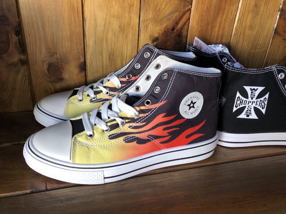 Sapatilhas West Coast Choppers Chamas All Star Style Flames Tenis