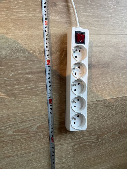 Listwa zasilająca 5-gniazdowa, kabel 90 cm