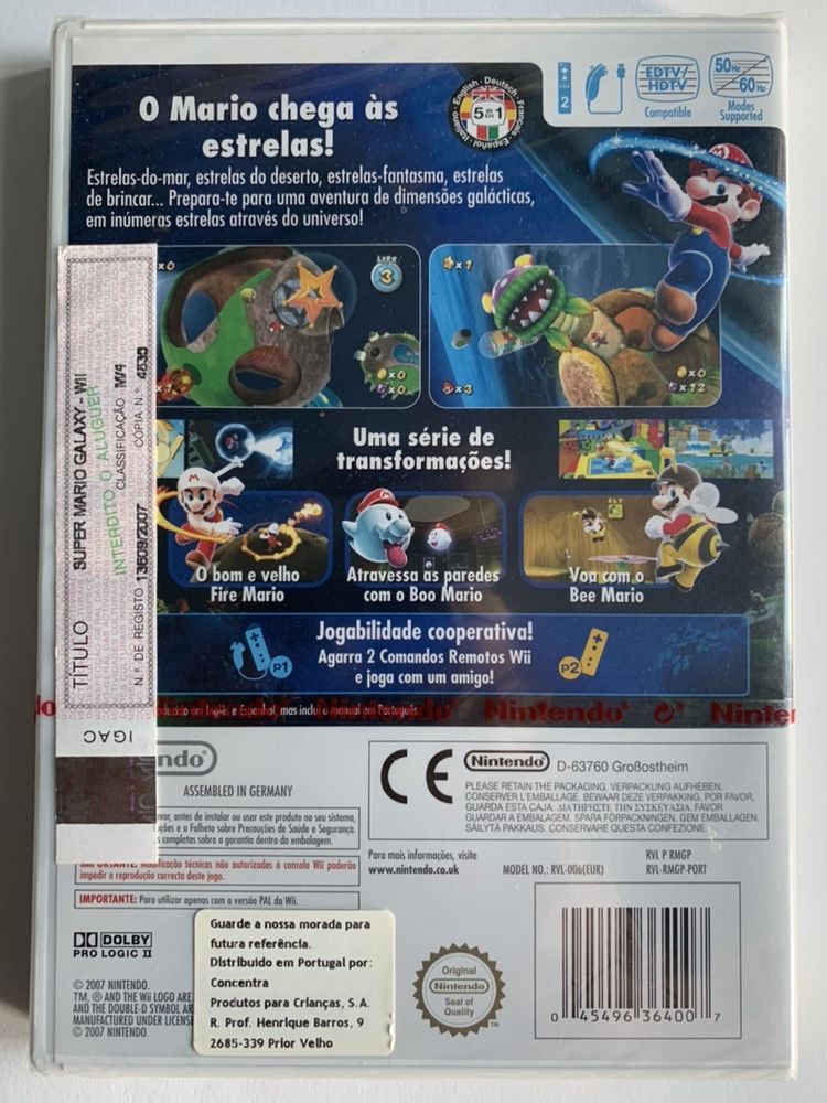 Super Mario Galaxy (Nintendo Wii) Novo/Selado/IGAC