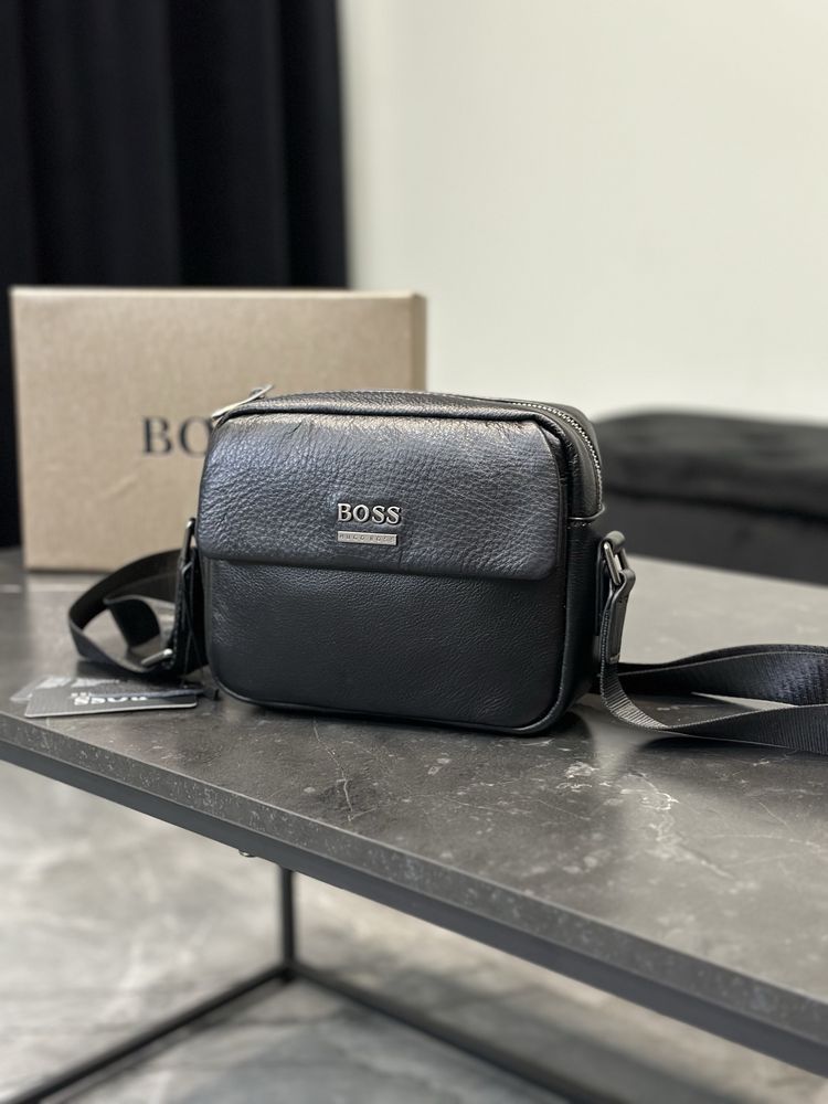 Шкіряна сумка Hugo Boss