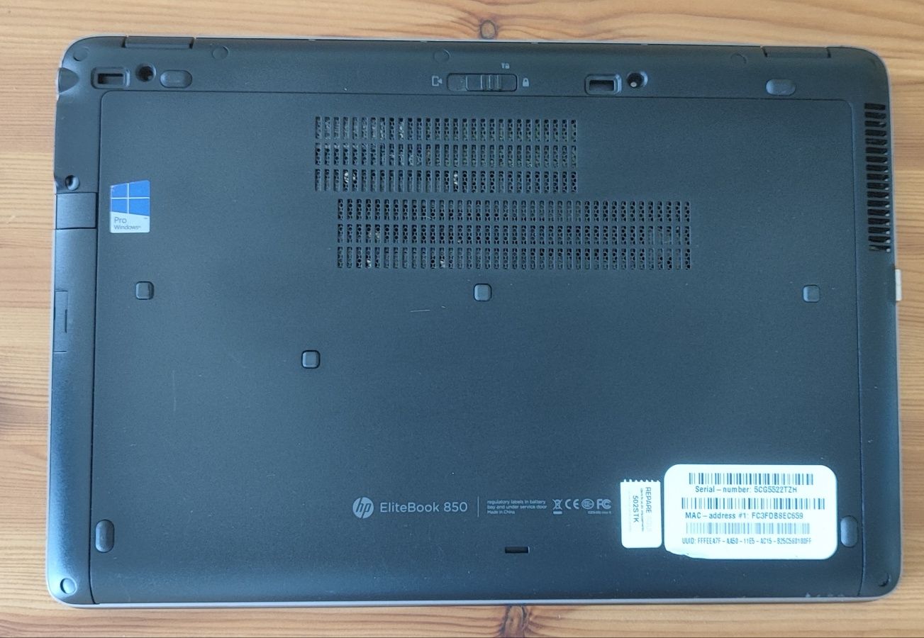 Hp Elite Book 850 G2