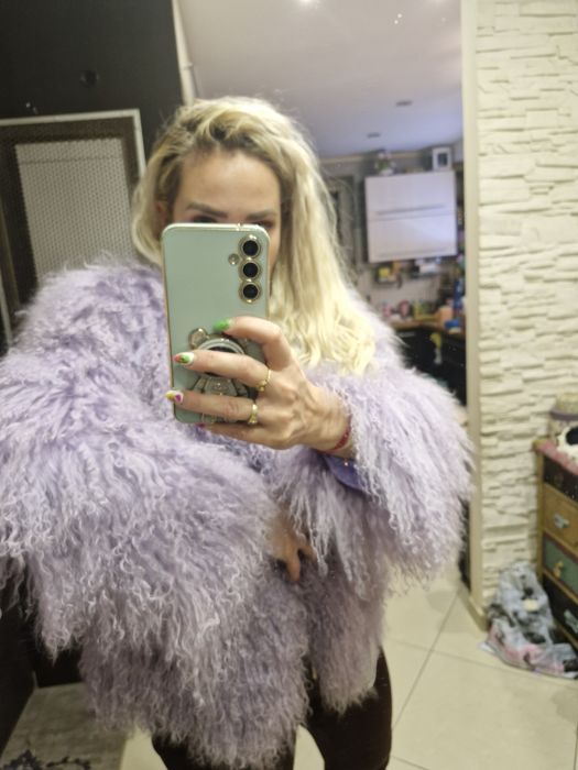Futro Lila skóra naturalna 38 40
