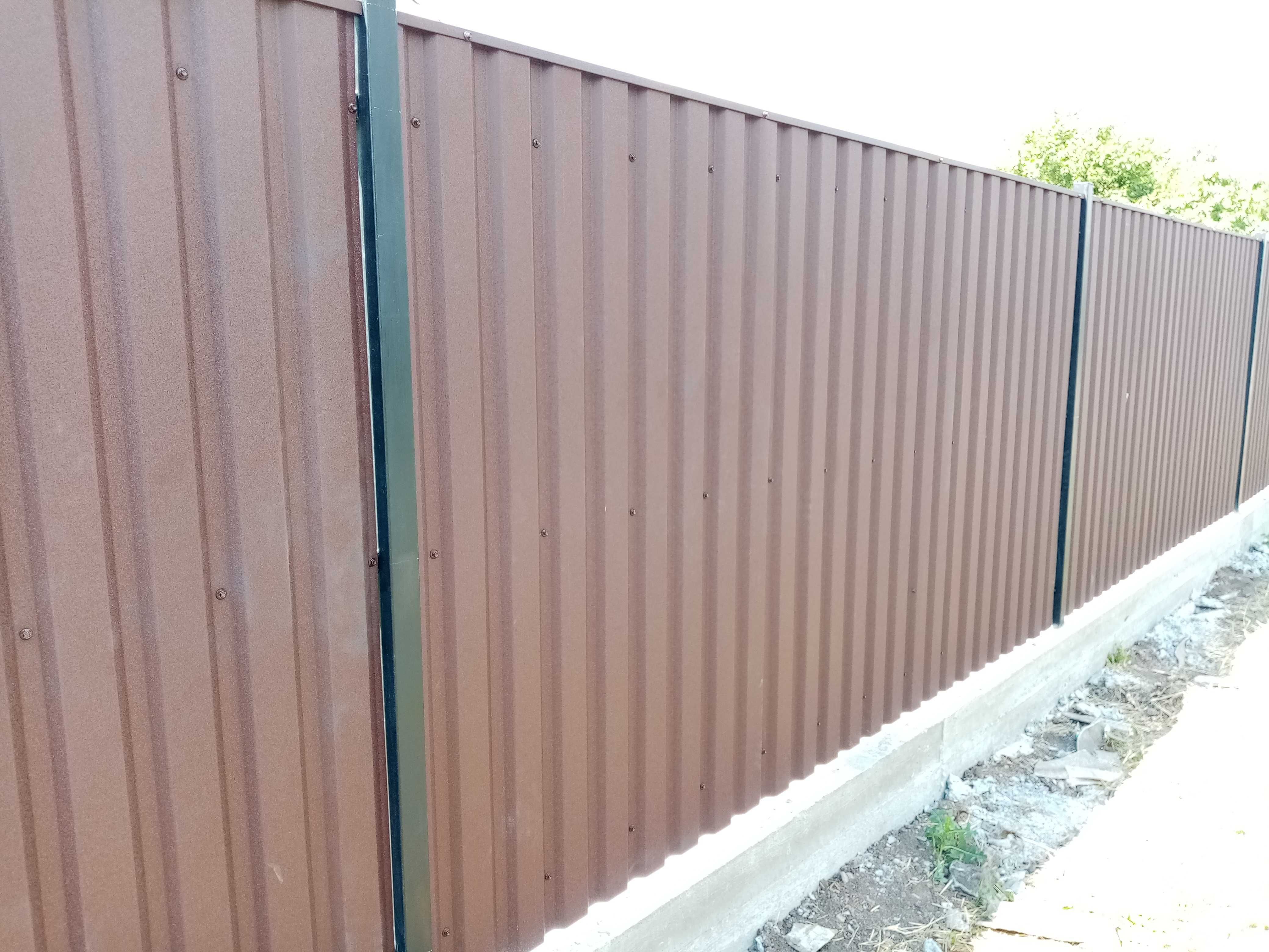Забор из профнастила , сетки рабицы , 3D забор , кирпича, ворота