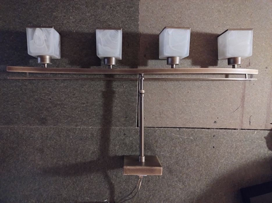 Lampa wisząca, mosiężna.