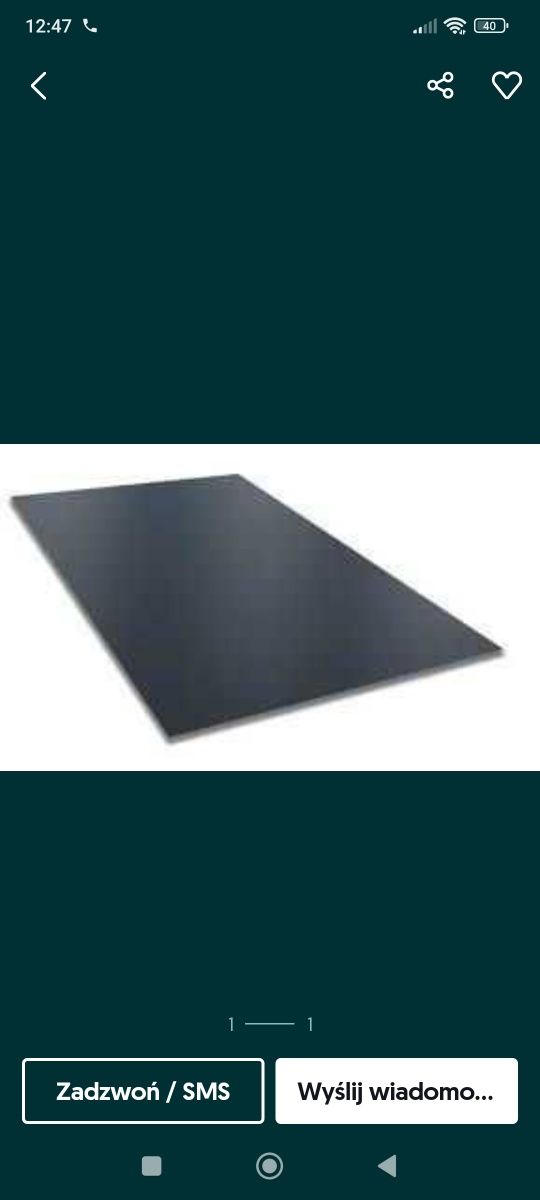 Blacha płaska 2x1,25m RAL 9005 (czarny mat)