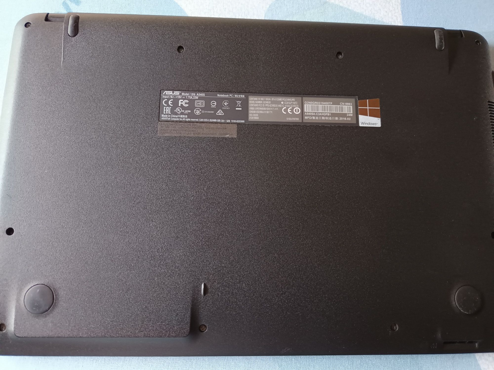 Portátil ASUS A540S