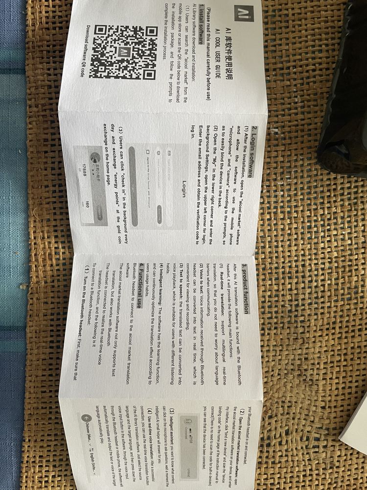 Blutooth 5,4 , AI, tlumaczenia 150 jezykow, dla Androida IOS