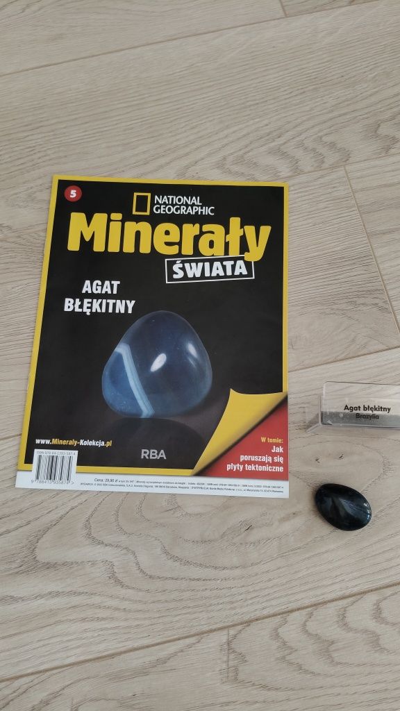 Minerały świata agat błękitny