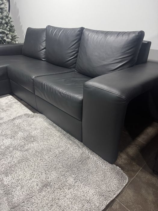 Sofá chaise longue preto