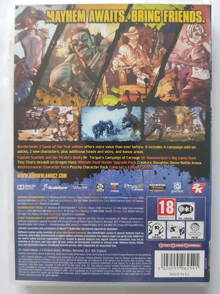 Borderlands 2 - Game Of The Year Edition na PC