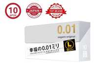 Sagami Original 001 L-size - 10 шт Презервативы полиуретановые 0.01 мм