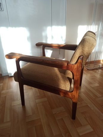 Fotel PRL fotel tapicerowany retro vintage odnowiony