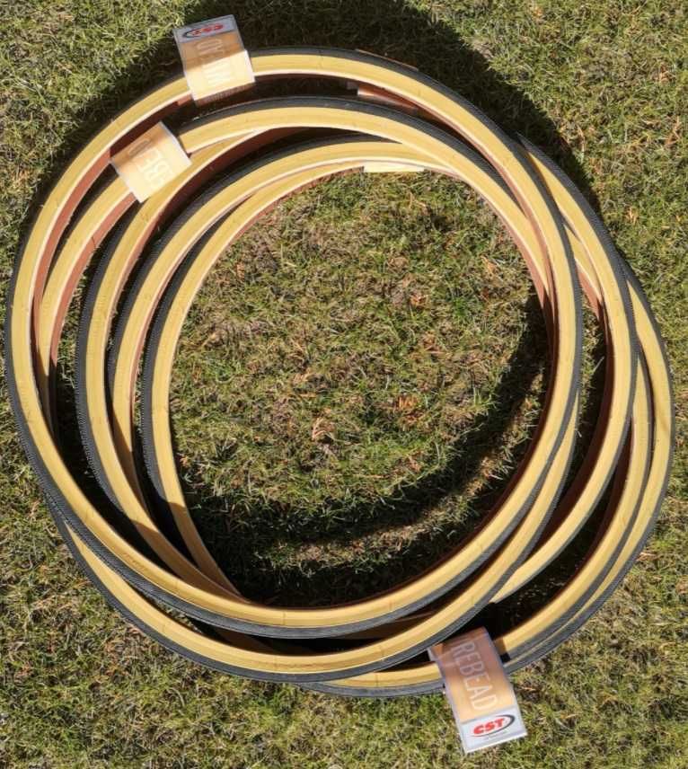 ŻÓŁTY bok- OPONY 27x1 1/4 żółty BOK HOLENDERKA 32-630 - KREMOWY BOK
