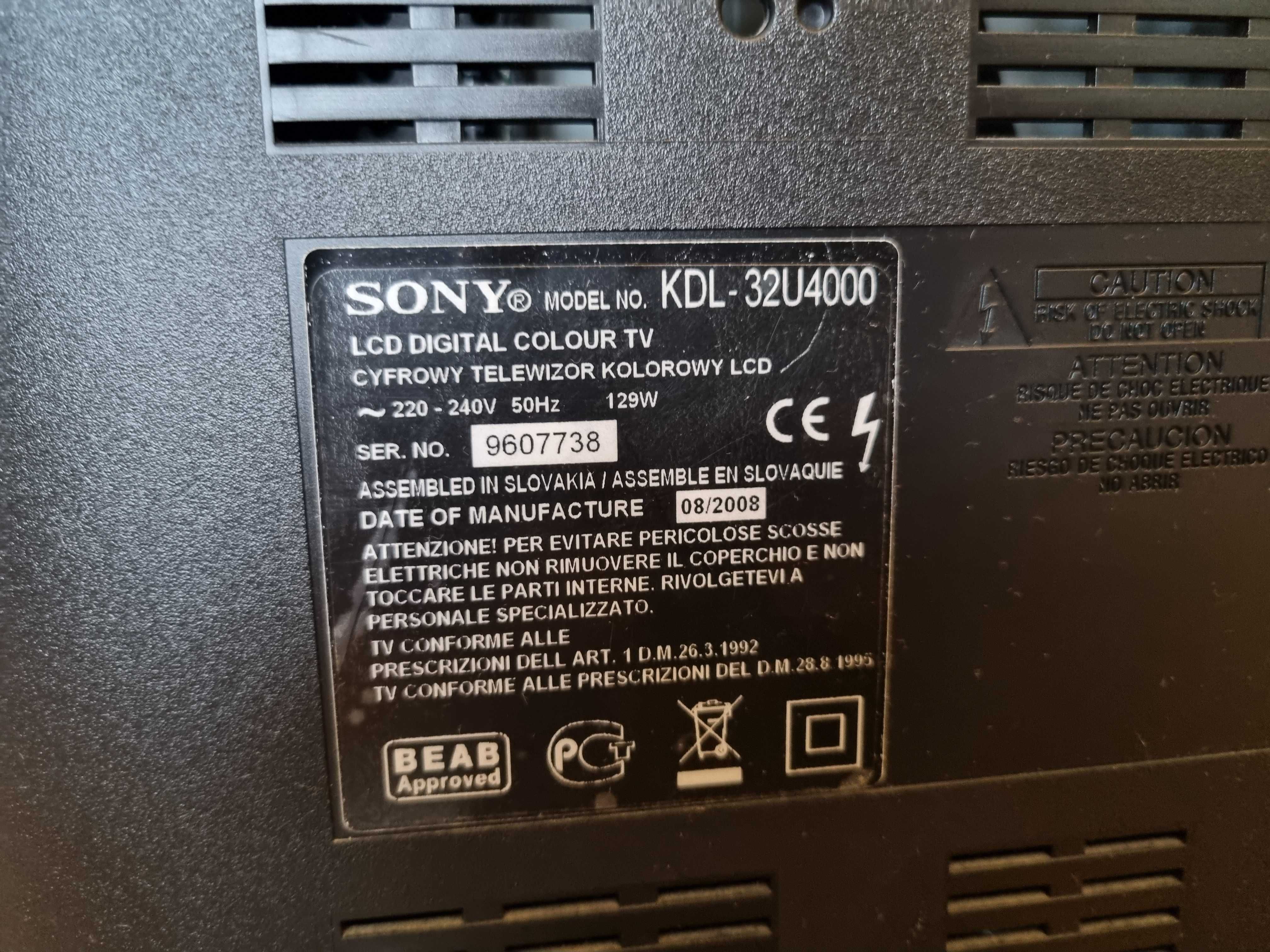 TV Sony Bravia 32 cale + dekoder WIWA DVB-T