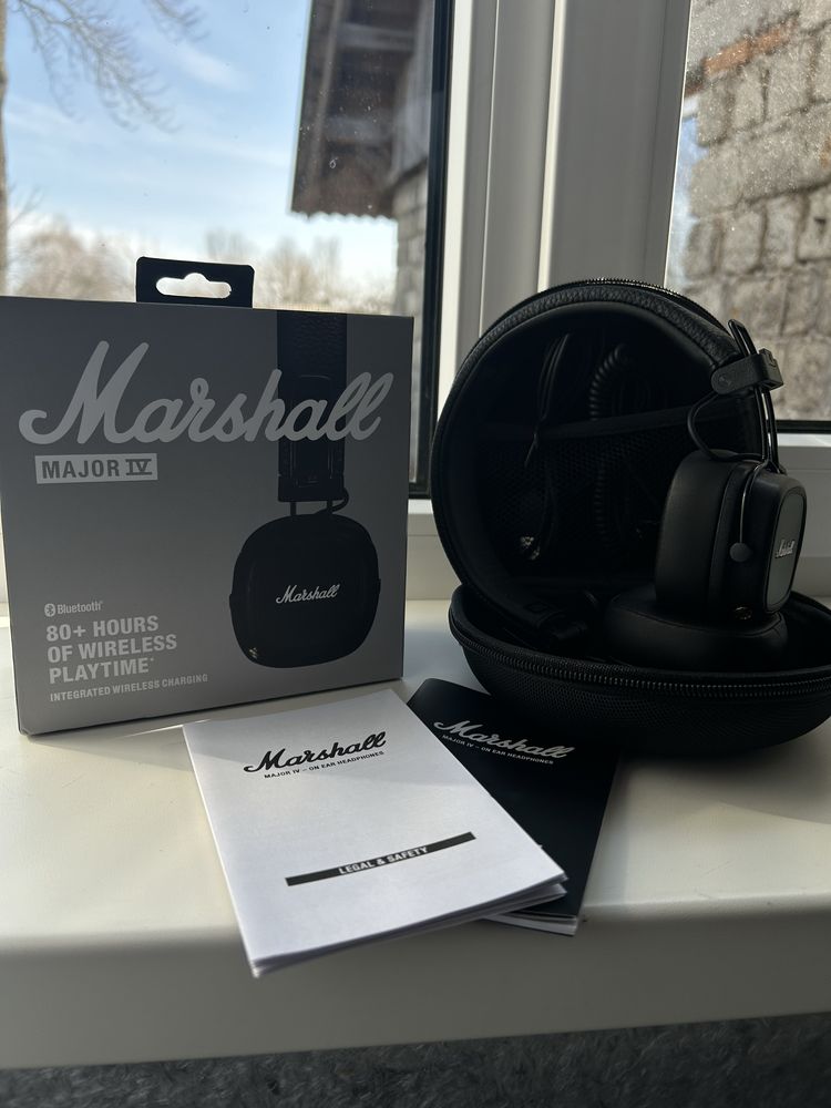 Marshall major 4 (IV) Black+(Чехол в Подарунок!),нові бездротові навуш