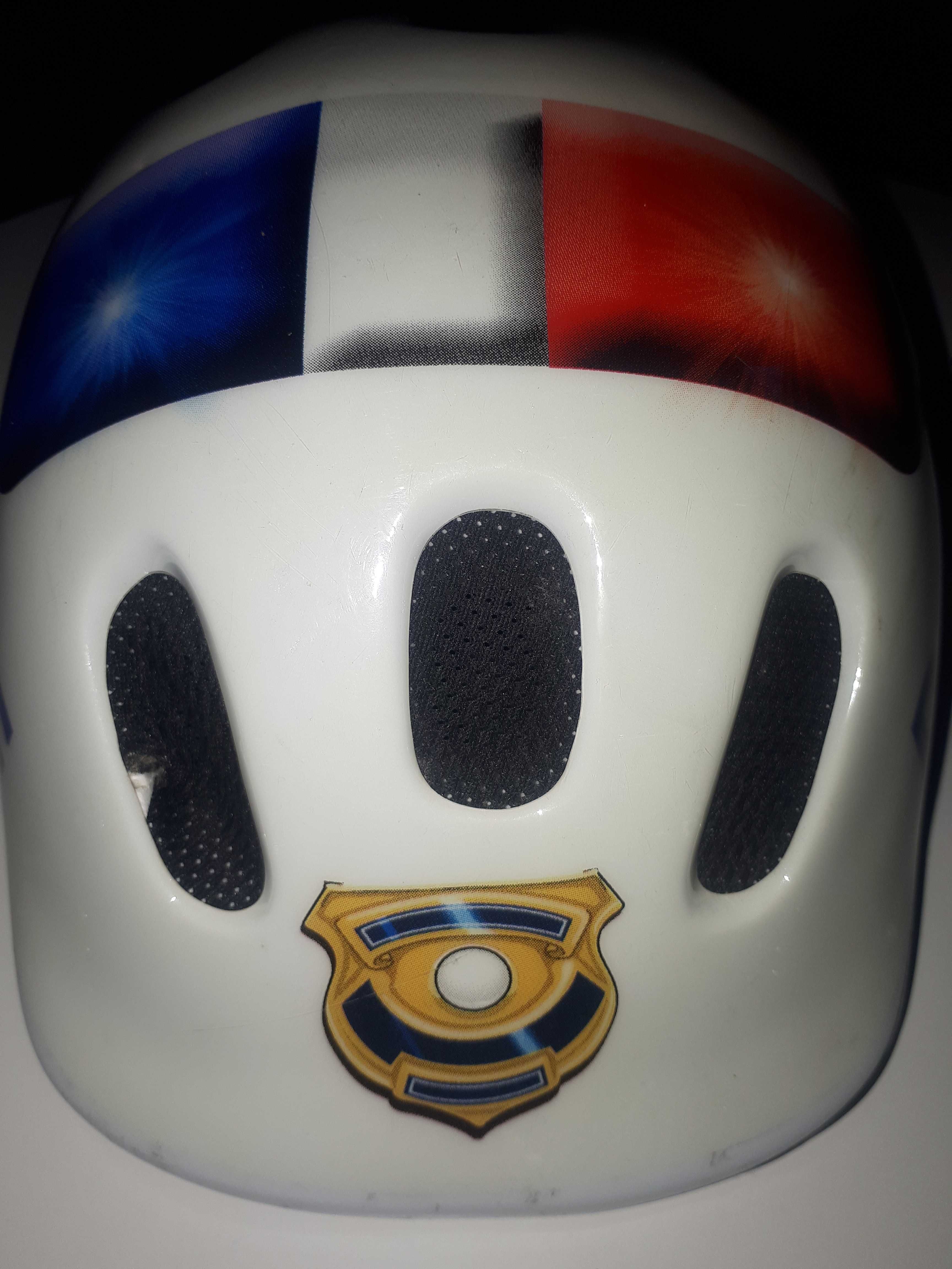 Kask rowerowy SPOKEY Police Biały dla chłopca (rozmiar 44-48)