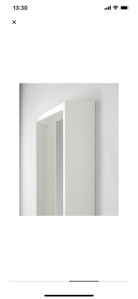 Espelho, branco, 40 / 150 cm