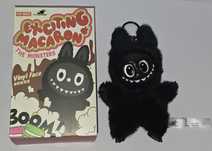 Czarne Labubu maskotka brelok Exciting Macaron