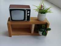 Телевизор 1:12, старый для кукольного домика ретро миниатюра декор