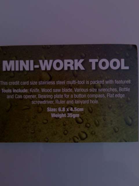 Mini Tool (tamanho cartão MB)