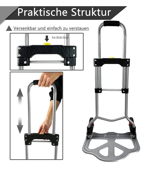 Składany wózek transportowy udźwig do 60 kg, wózek do transportu