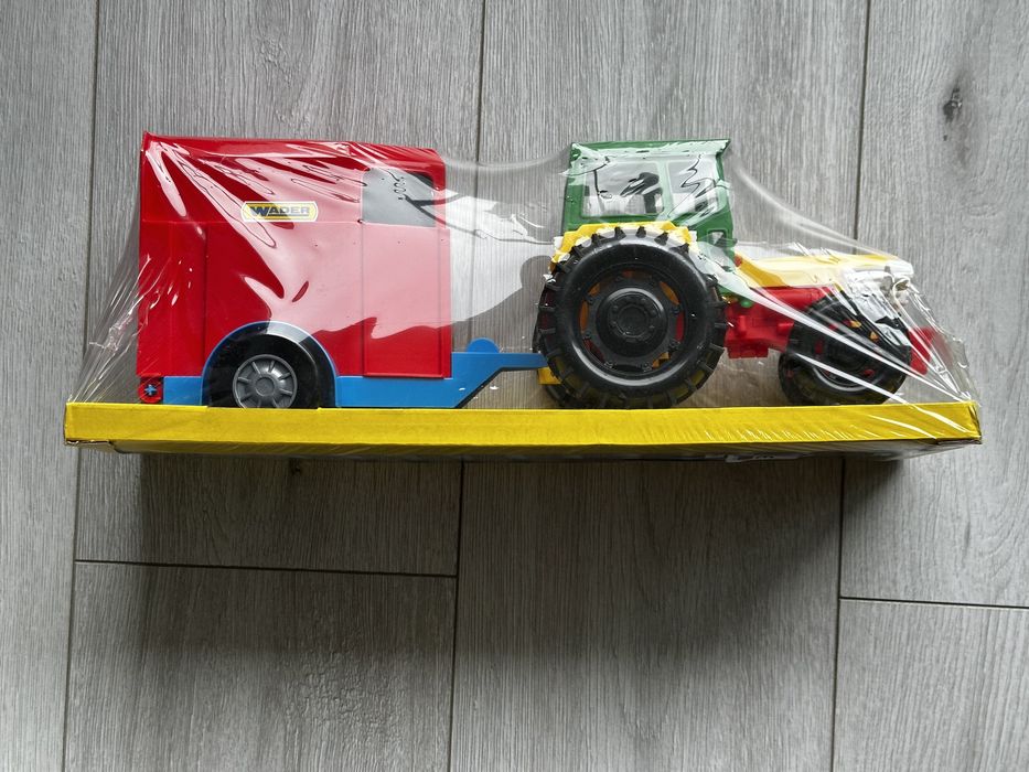 Wader Traktor z przyczepą dla konia / NOWA zabawka dla dzieci 1+ folia