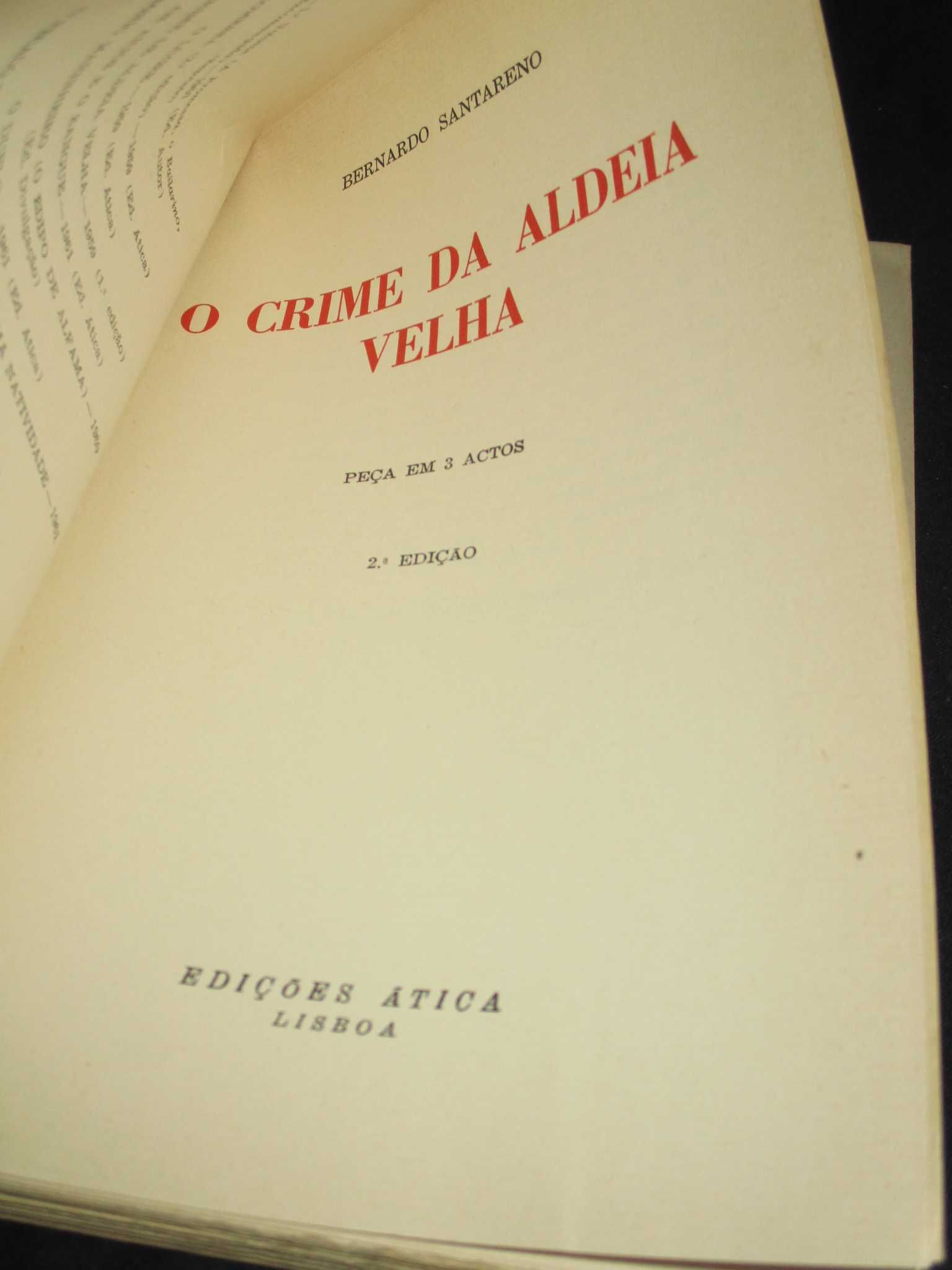 Livro O Crime de Aldeia Velha Bernardo Santareno Ática